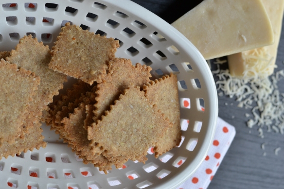 buckwheat crackers - asiago